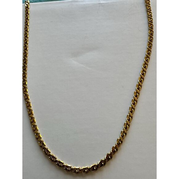Vintage Givenchy Paris New York Gold-Tone Chain Necklace 1980s - Picture 1 of 5